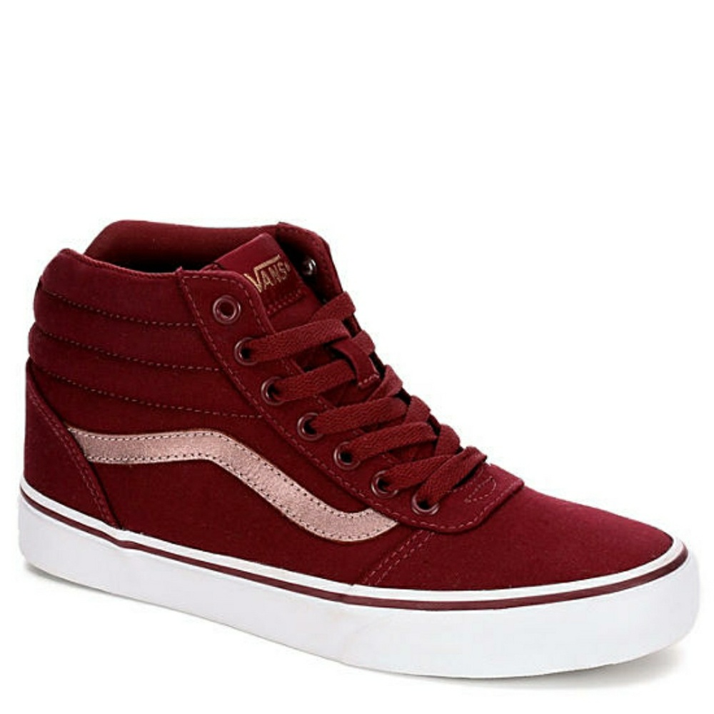 Ladies VANS WARD HI TOP SNEAKER - BURGUNDY
 8.5